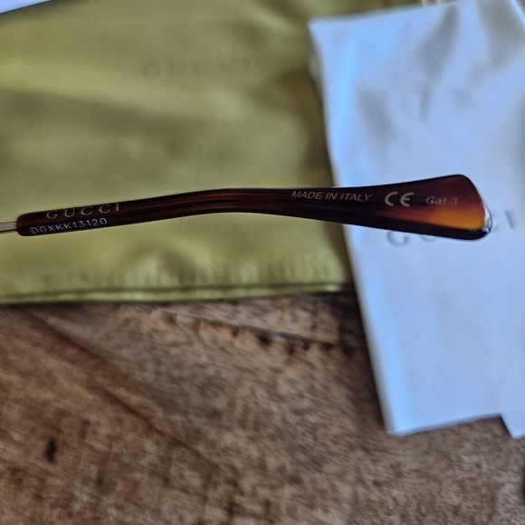 GUCCI Men's 61mm aviator sunglasses Gg0969s Brown Gold Authentic New - Picture 9 of 14